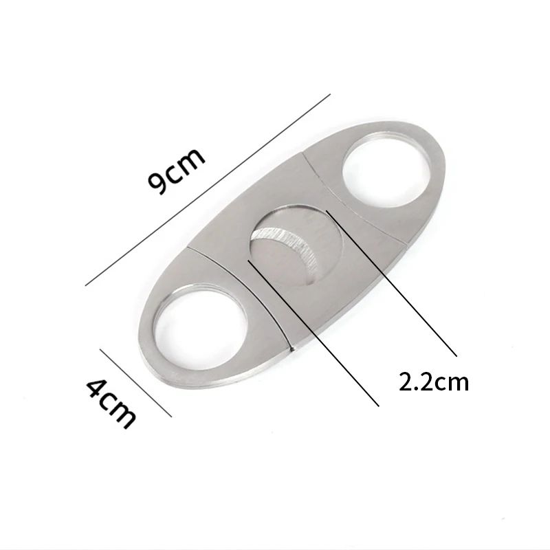 Stainless Steel Cigar Cutter Manual Sharp Double Blade Cigarette Scissors