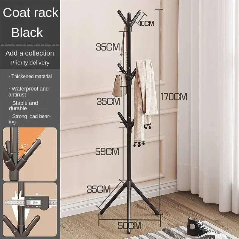 Tree Branch Shape Multi Hook Mobile Coat Rack Stand