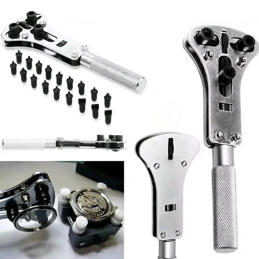 Durable Watch Case Opener Wrench, Repair Tool Kit, Fix Watch Band Back
