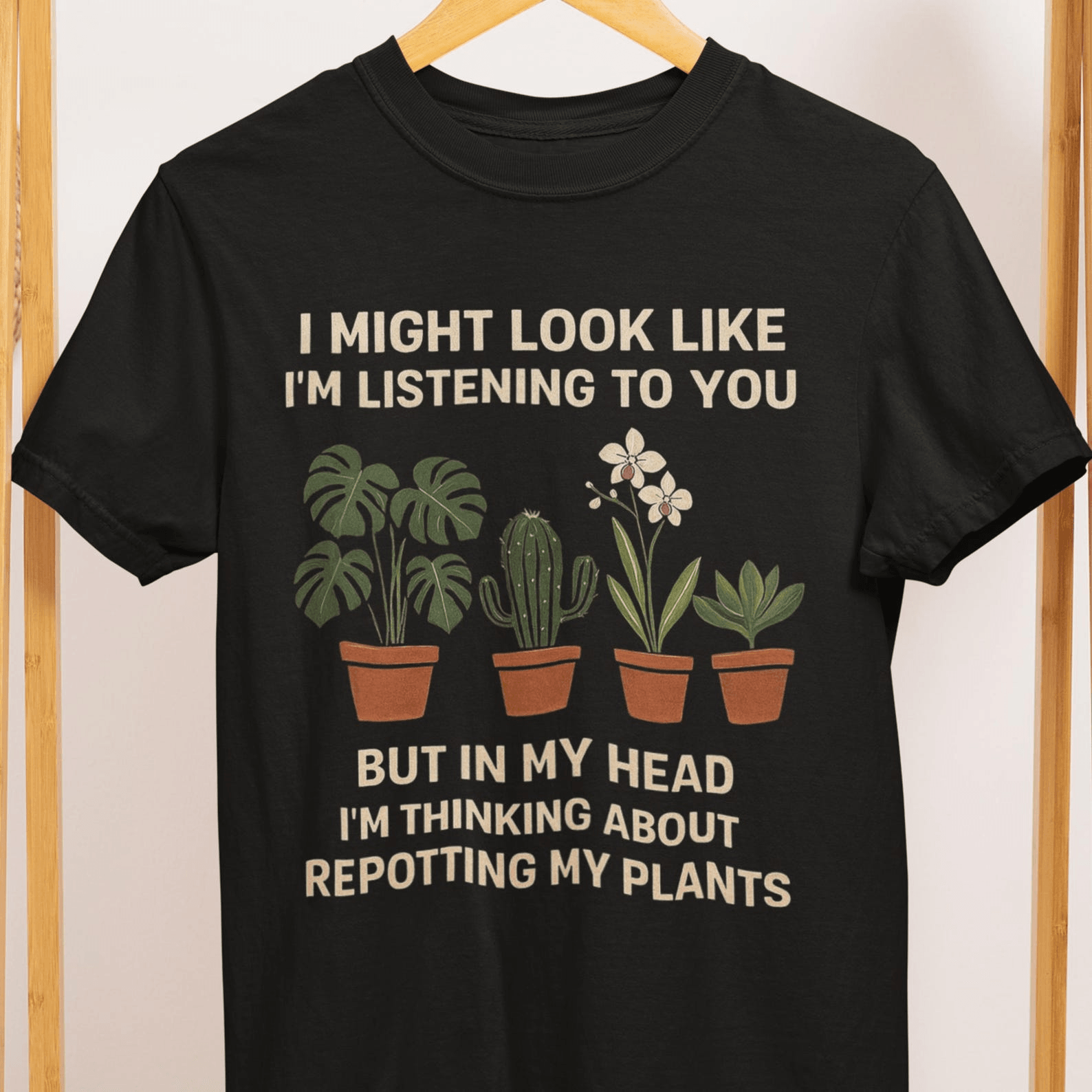 Repotting My Plants Shirt Funny Plant Lover Tee Gardening Humor T-Shirt