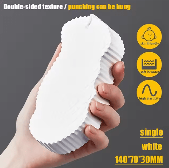 Soft Sponge Body Scrubber – Gentle Exfoliating Bath & Shower Scrub Sponge