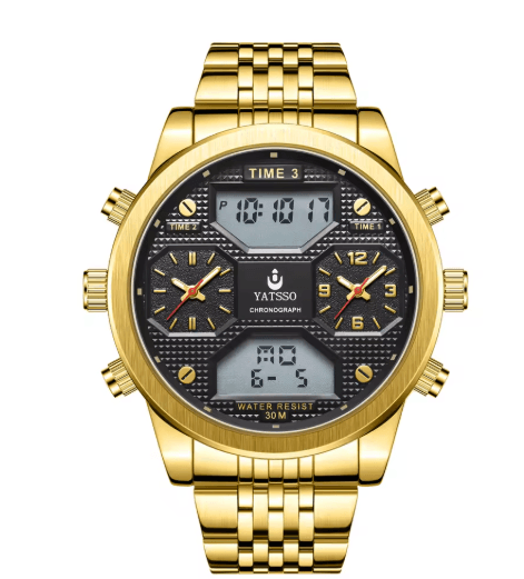 YATSSO Luxury Chronograph 5ATM Stainless Steel Sports Watch for Men