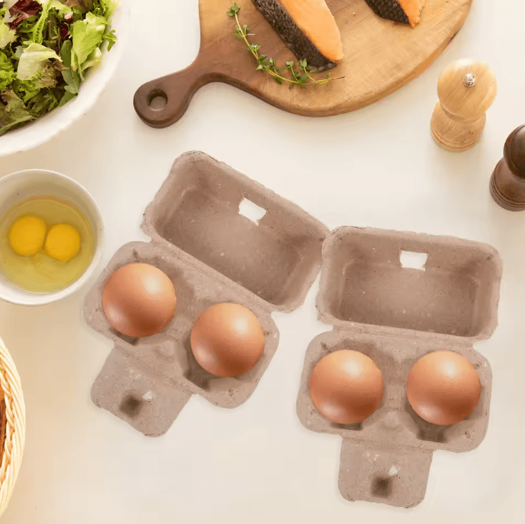 EcoPack 12 Cell Paper Pulp Egg Carton Tray Bulk Egg Storage Holder