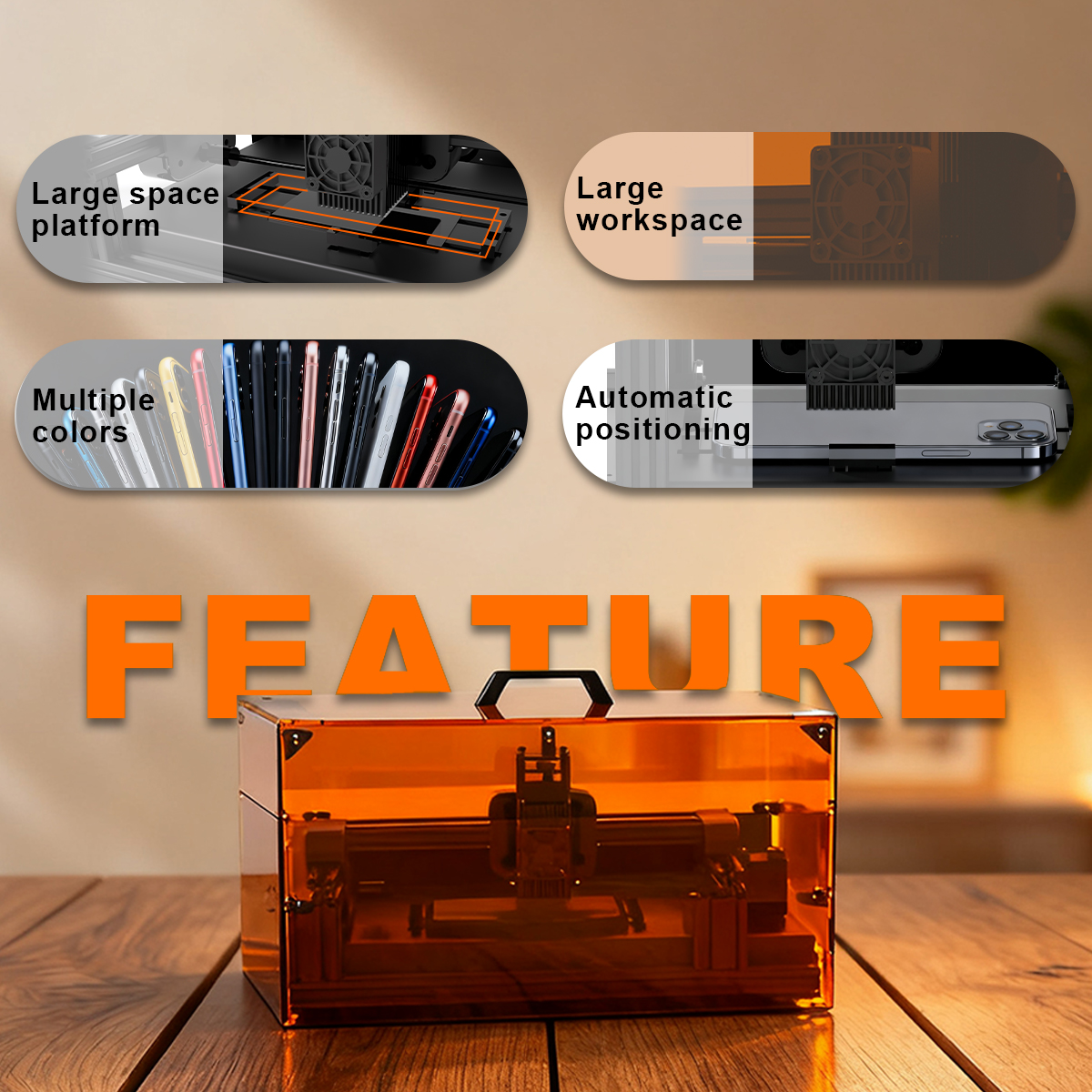 Efficient Laser Screen Removal Machine to Remove Rear Glass and Other Components in Various Colors