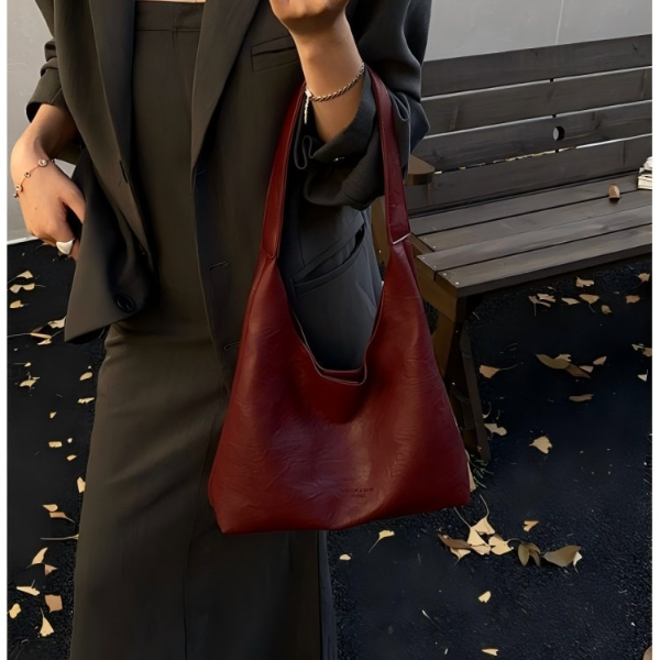 Retro Large Tote Bag for Women Minimalist Everyday Shoulder Carryall