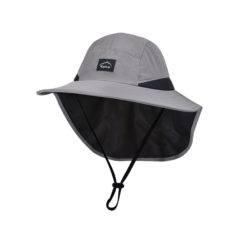 Unisex Xinbaoguan 9249 Summer Fisherman Hat, Large Brim, Quick-Dry Polyester Sunshade with Shawl Design