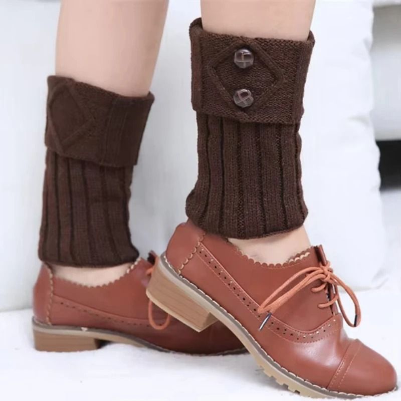 Short Rhombus Geometric Knit Boot Cuffs