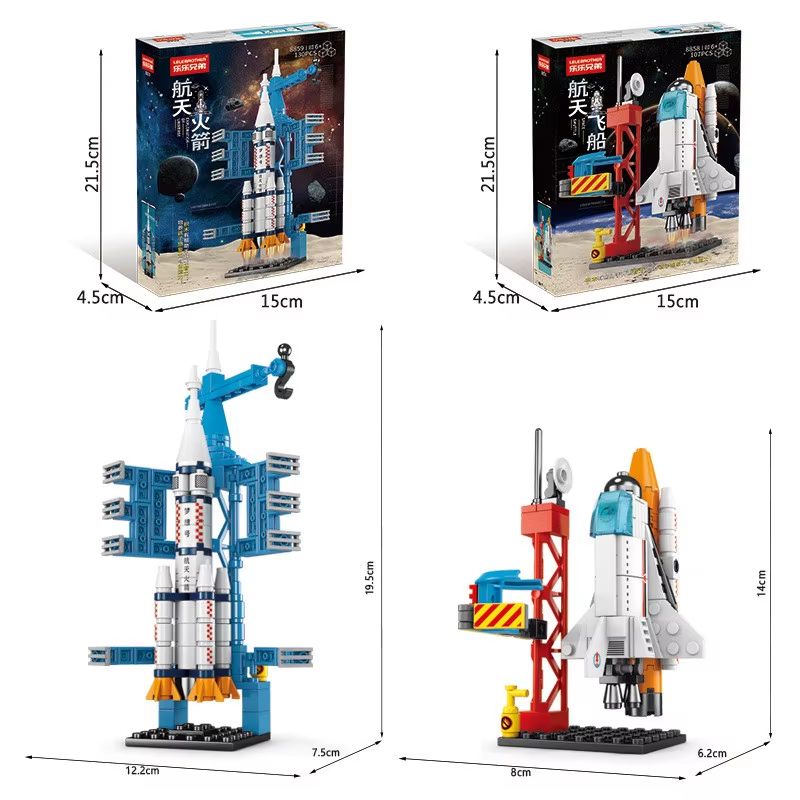 107 Piece Space Rocket Launch Center Building Blocks Set