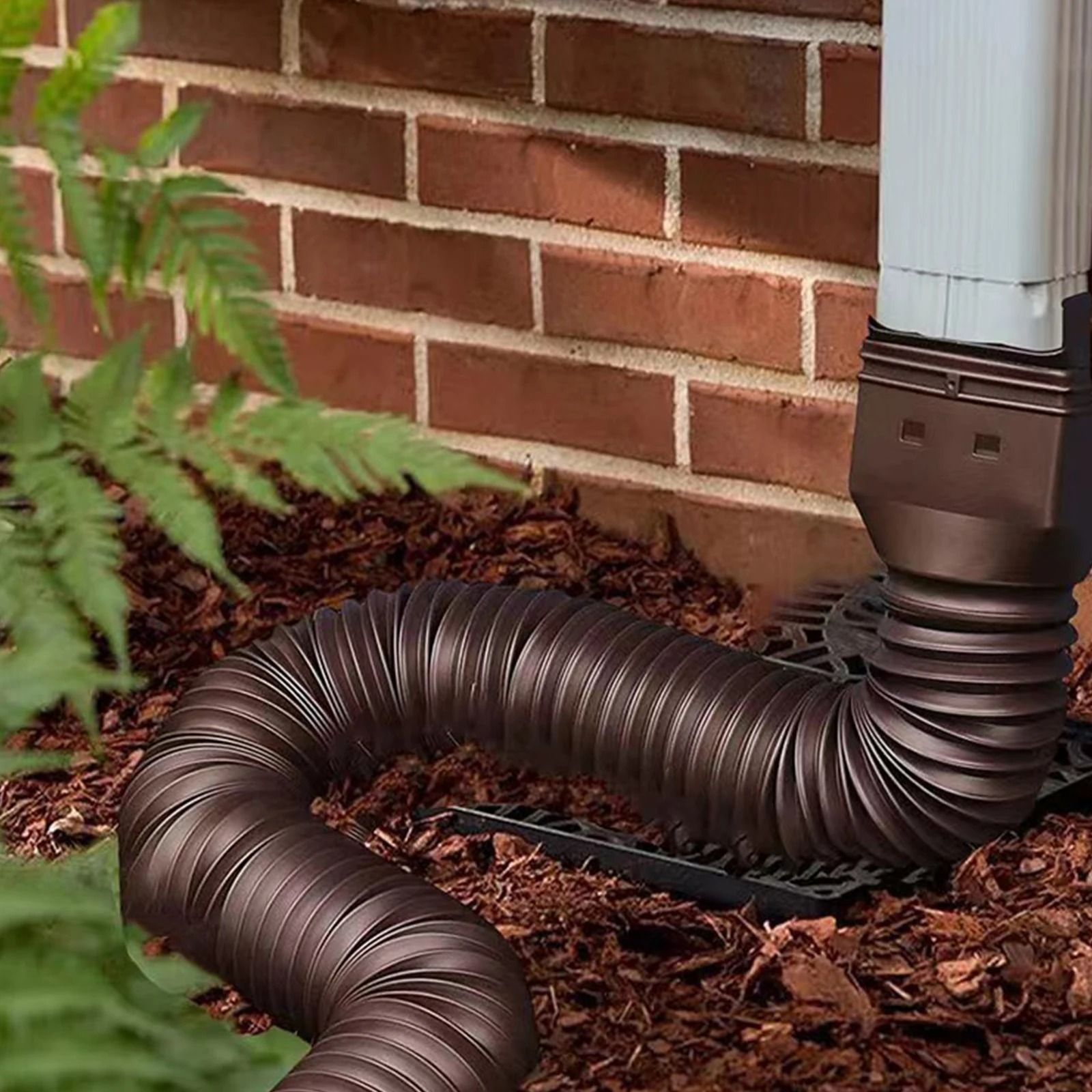 Flexible Rain Gutter Downspout Extension with Multiple Connector Sizes and Easy Installation