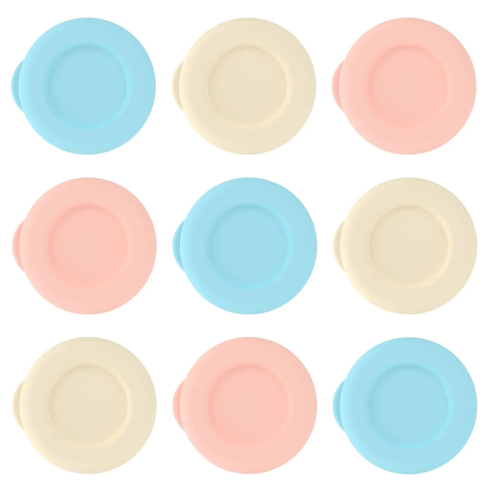 Glass Bottle Replacement Silicone Cap Set Leak Proof Milk Bottle Lids 9 Piece