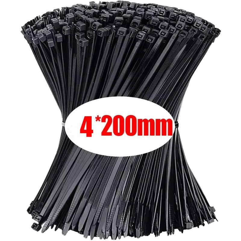 Wholesale Plastic Nylon Cable Ties 500/100 Pcs Self-Locking Adjustable Wire Fastening Straps