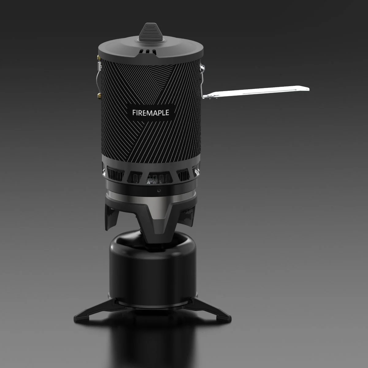 All-in-One Camping Gas Stove with Piezo Ignition, Windproof Burner