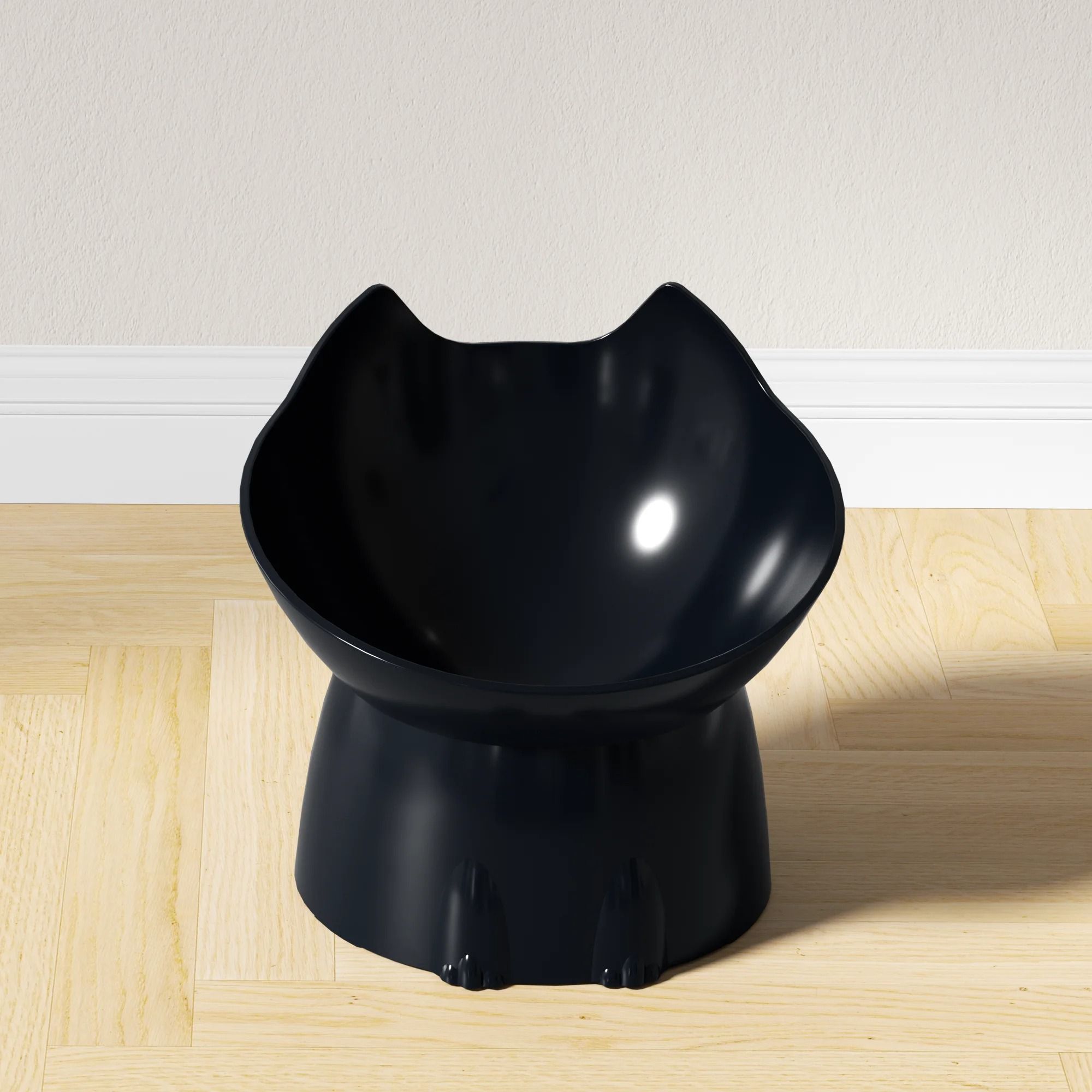 Elevated Cat Feeding Bowl with Tilted Design