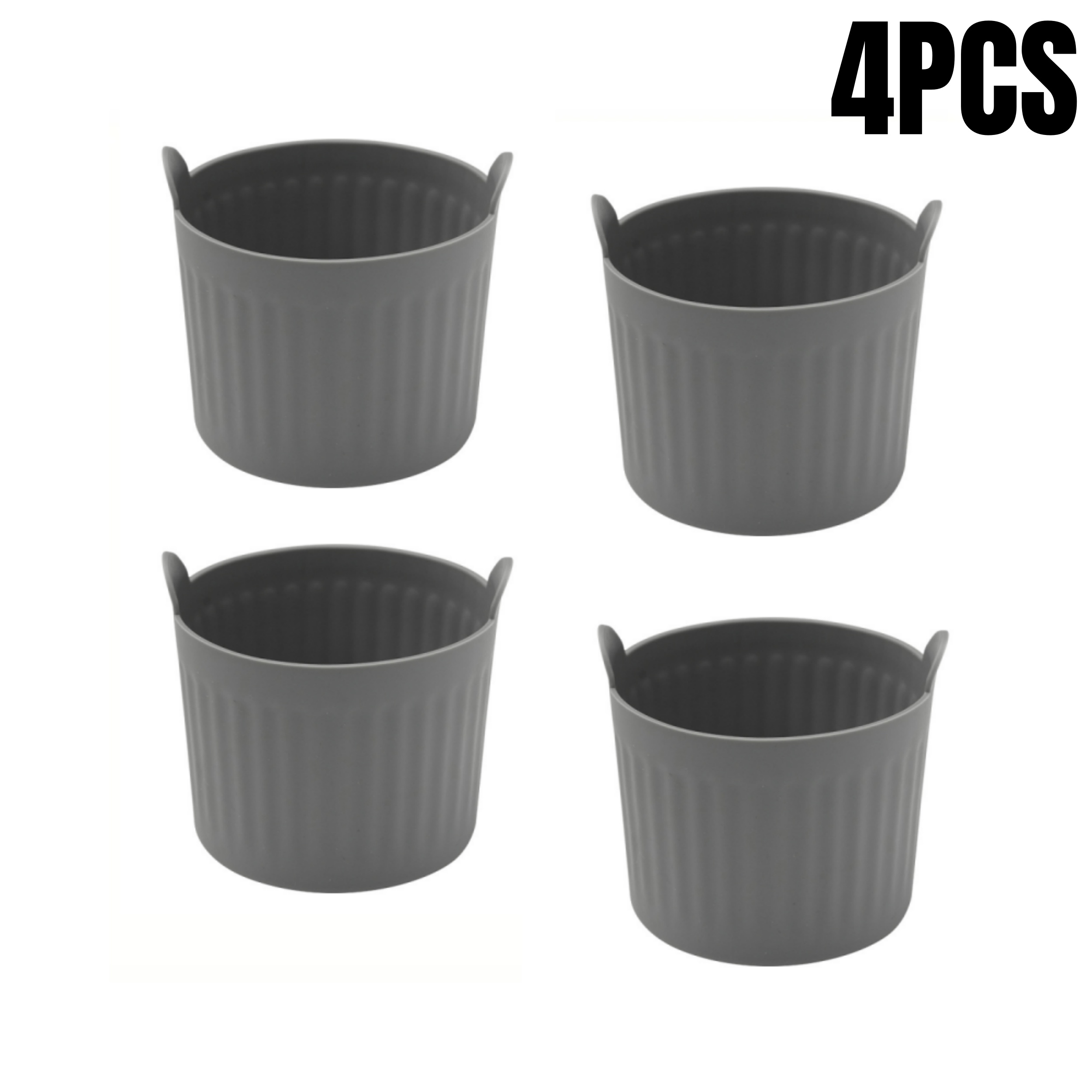 Nonstick Silicone Air Fryer Muffin Egg Poacher Ramekins Cupcake Moulds Easy Release Microwave Baking Cups