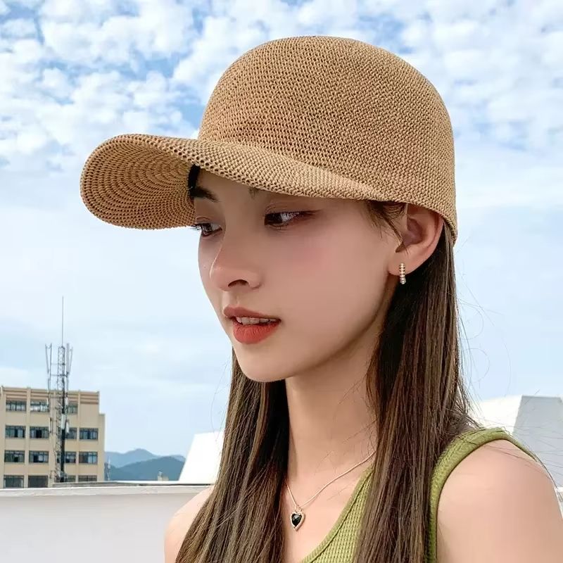 Eco-Breezy Straw Baseball Cap – Lightweight breathable straw baseball cap with adjustable fit for sunny comfort
