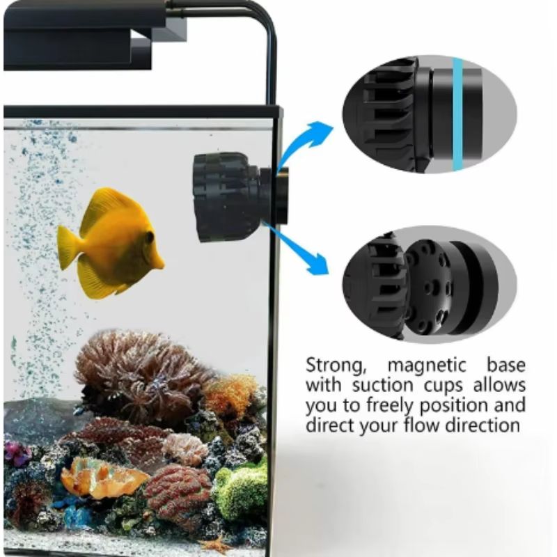 ZKSJ Mini Aquarium Wave Maker – Slim Circulation Pump with 3 Wave Patterns