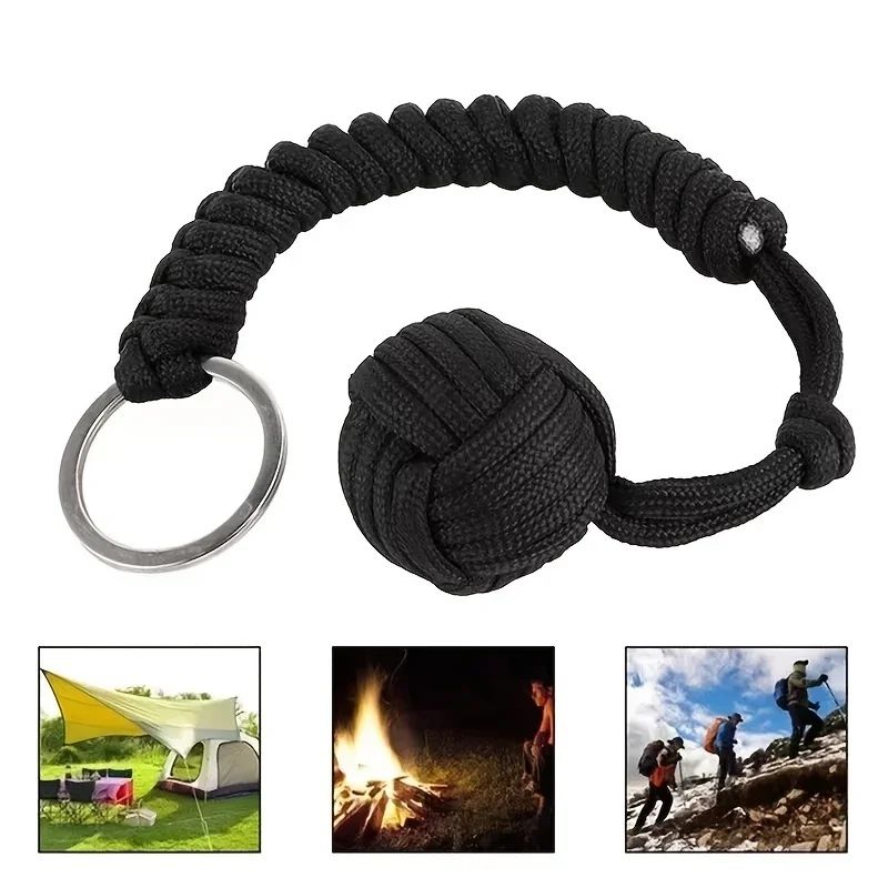 Monkey Fist Steel Ball Self Defense Keychain