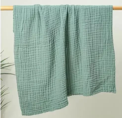 Pure Cotton 6 Layer Bubble Baby Bath Towel 105x105cm Kids Swaddle Wrap and Muslin Bedding