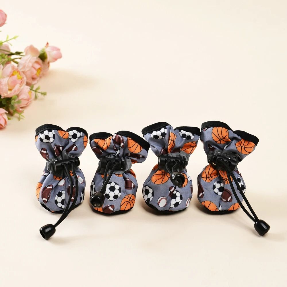Adjustable Anti Slip Pet Dog Shoes Four Piece Set