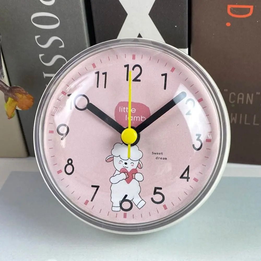 Waterproof Suction Clock Mini Bathroom Wall Clock Anti Fog Shower Timer
