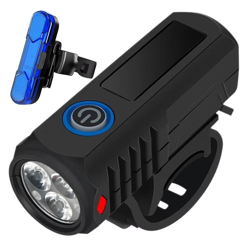 Super Bright LED USB Rechargeable Bicycle Front Light and Taillight Set