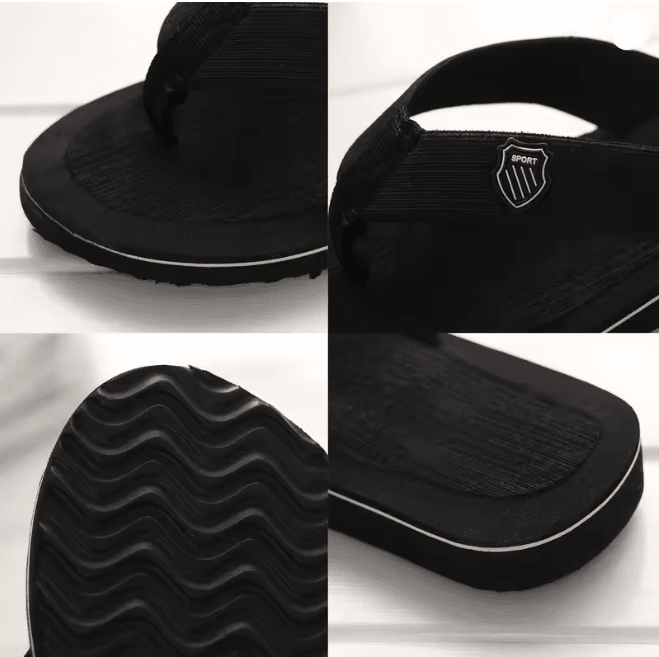 UrbanEase Mens Casual Flip Flops Non Slip Summer Beach Slides