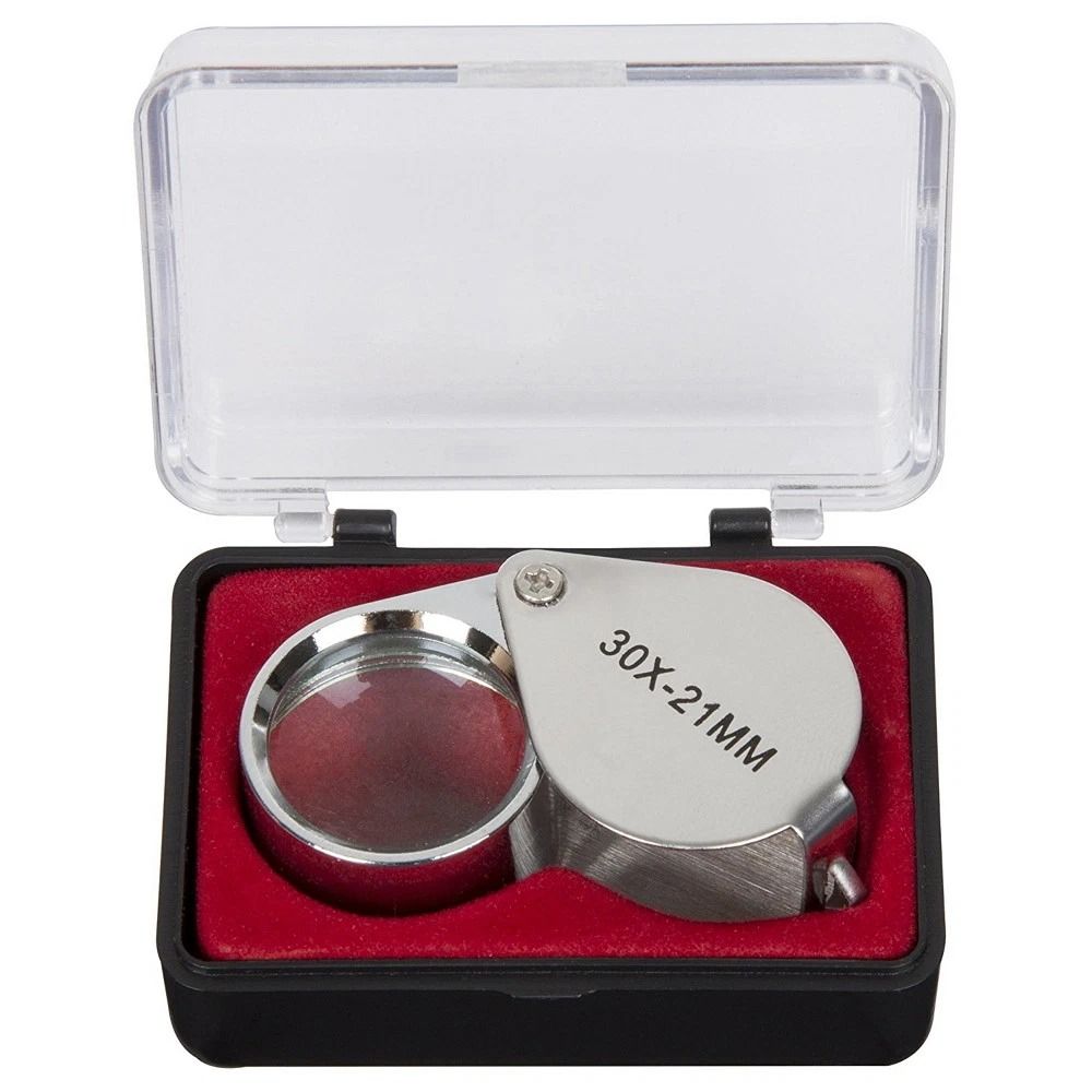 30X Jeweler Magnifying Loupe Ideal for Coins, Stamps, and Gems