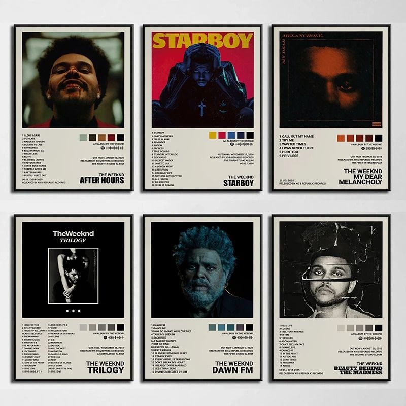 The Weeknd Music Album Art Poster – Hip Hop Canvas Prints & Singer Wall Art for Modern Living Room Decor