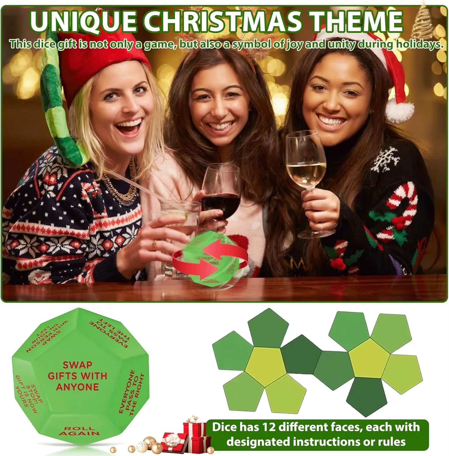 Santa Swap Gift Exchange Dice Game - 2025 Holiday Party Fun Activity