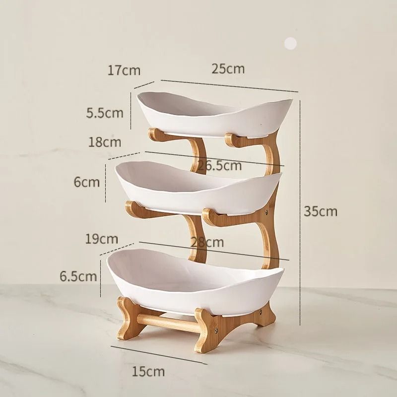 Elegant Multi-Layer Fruit Plate – Creative Modern Snack Dish & Cake Stand