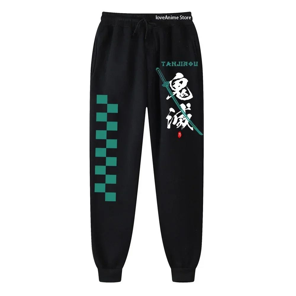 Demon Slayer Anime Jogger Sweatpants – Fleece Gym & Running Pants for Men & Women