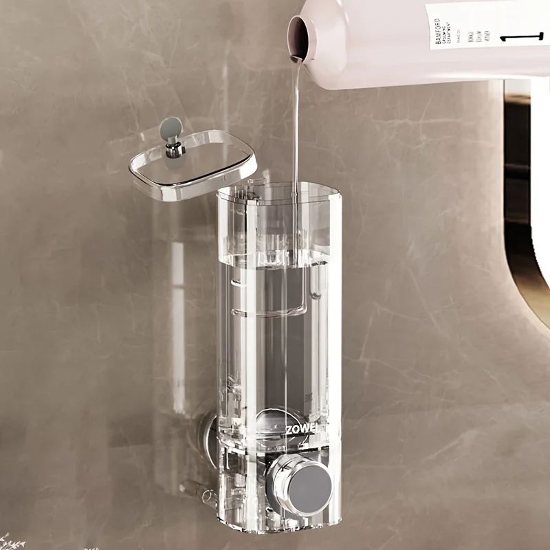 EasyMount No-Drill Wall Soap Dispenser - Suction Cup, Refillable & Space-Saving