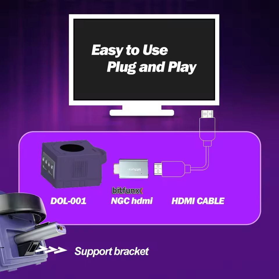 HDMI Video Adapter for GameCube Console Digital AV GC2HDMI Converter for DOL-001