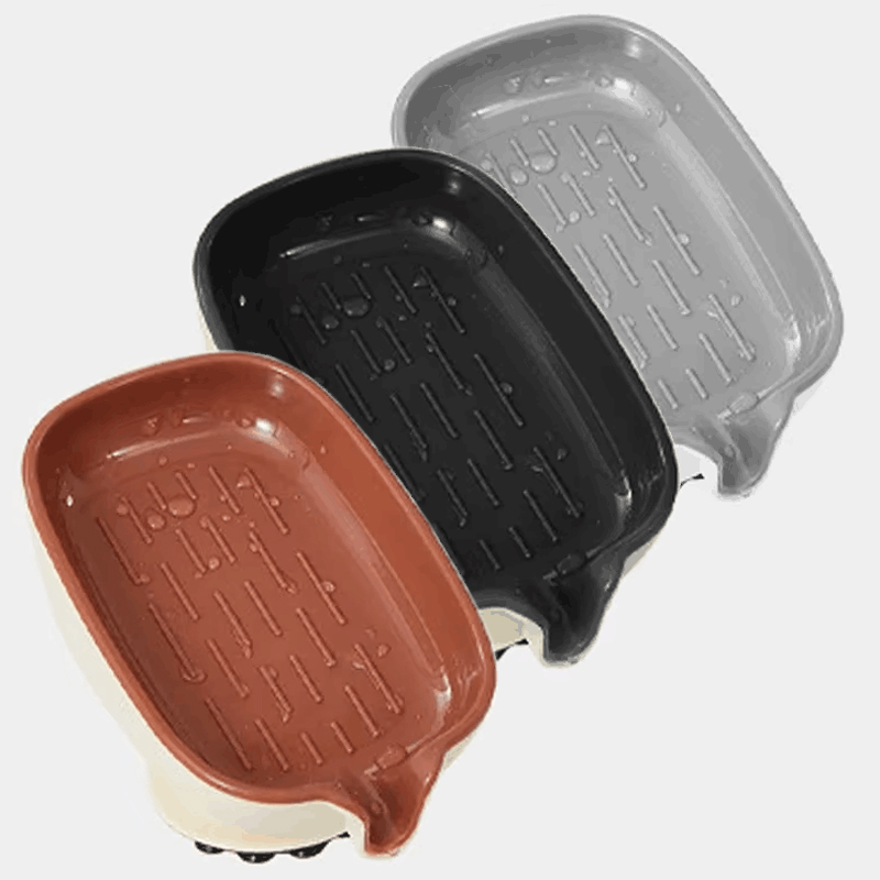 Suction Cup Soap Dish with Drainage Luxury Soap Holder for Bathroom