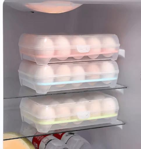 Large Capacity Egg Storage Container for Refrigerator Organization