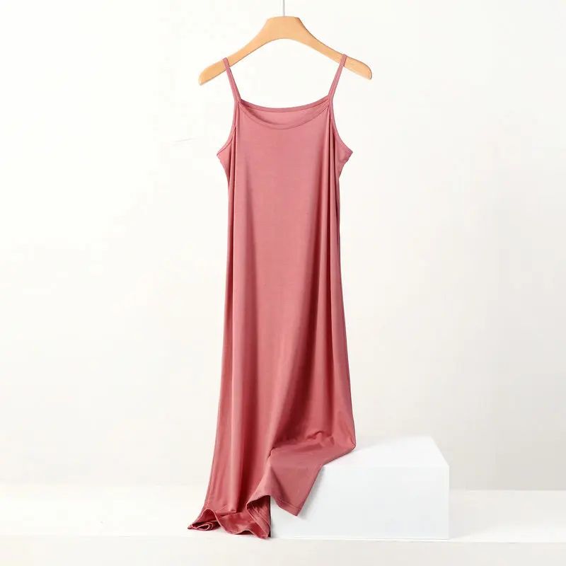 Plus Size Modal Cotton Nightgown – Soft Summer Women Night Dress with Adjustable Straps