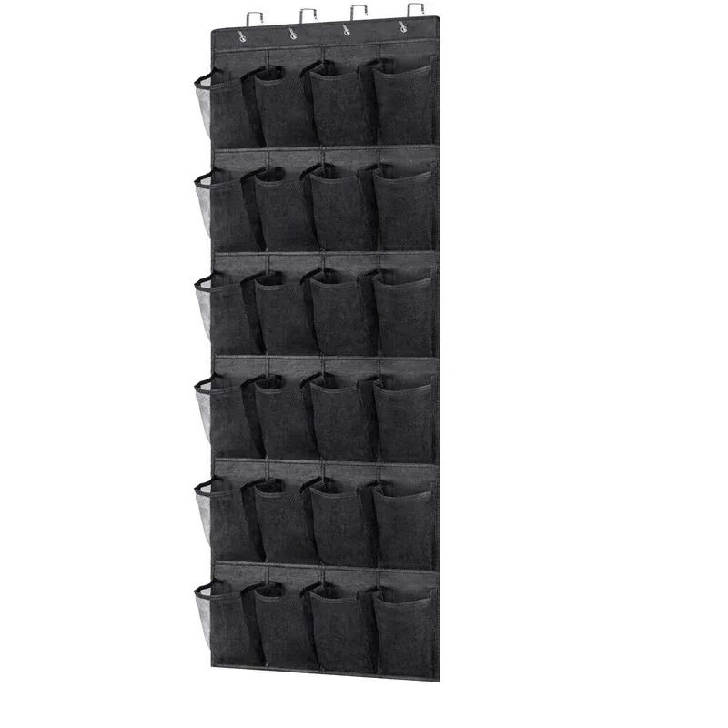 Over the Door Shoe Organizer with 24 Large Mesh Pockets