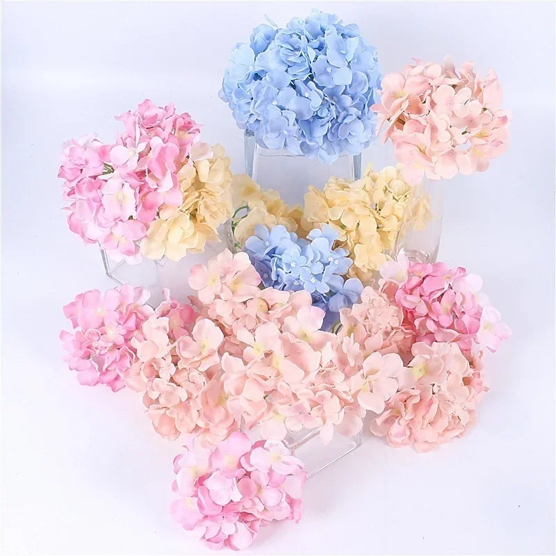 Luxury Artificial Hydrangea Silk, Colorful Decorative Flower for Wedding Party, DIY Vase Flower Decoration