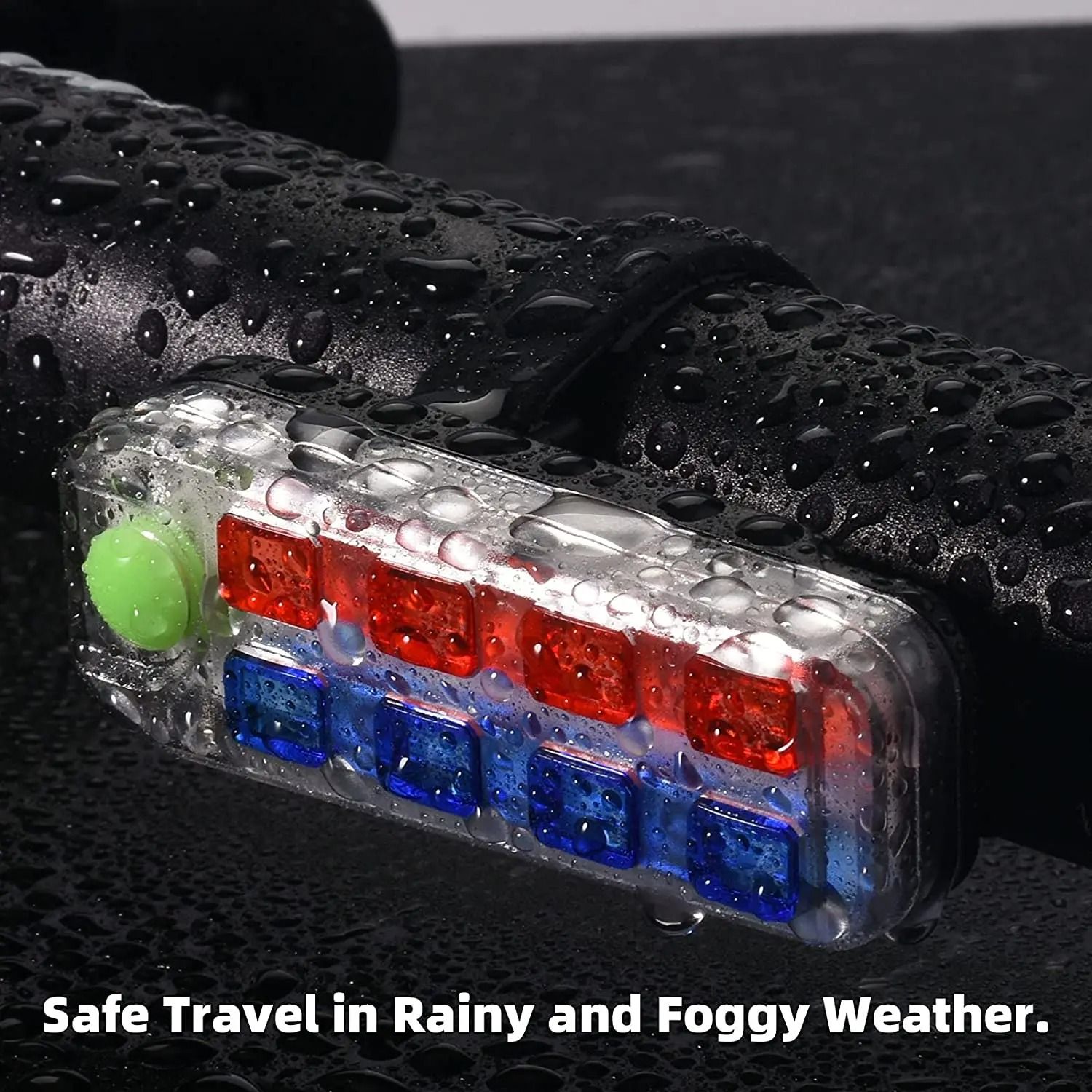 USB Rechargeable Bicycle Rear Safety Tail Light with Red and Blue LED