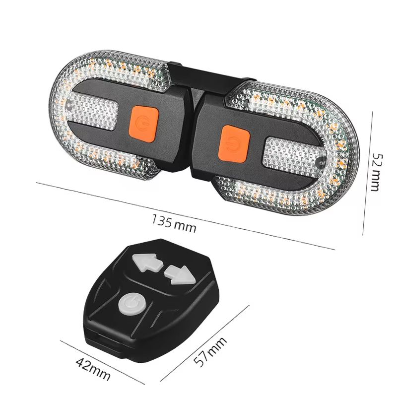 Wireless Bike Turn Signal Rear Light with Remote Control