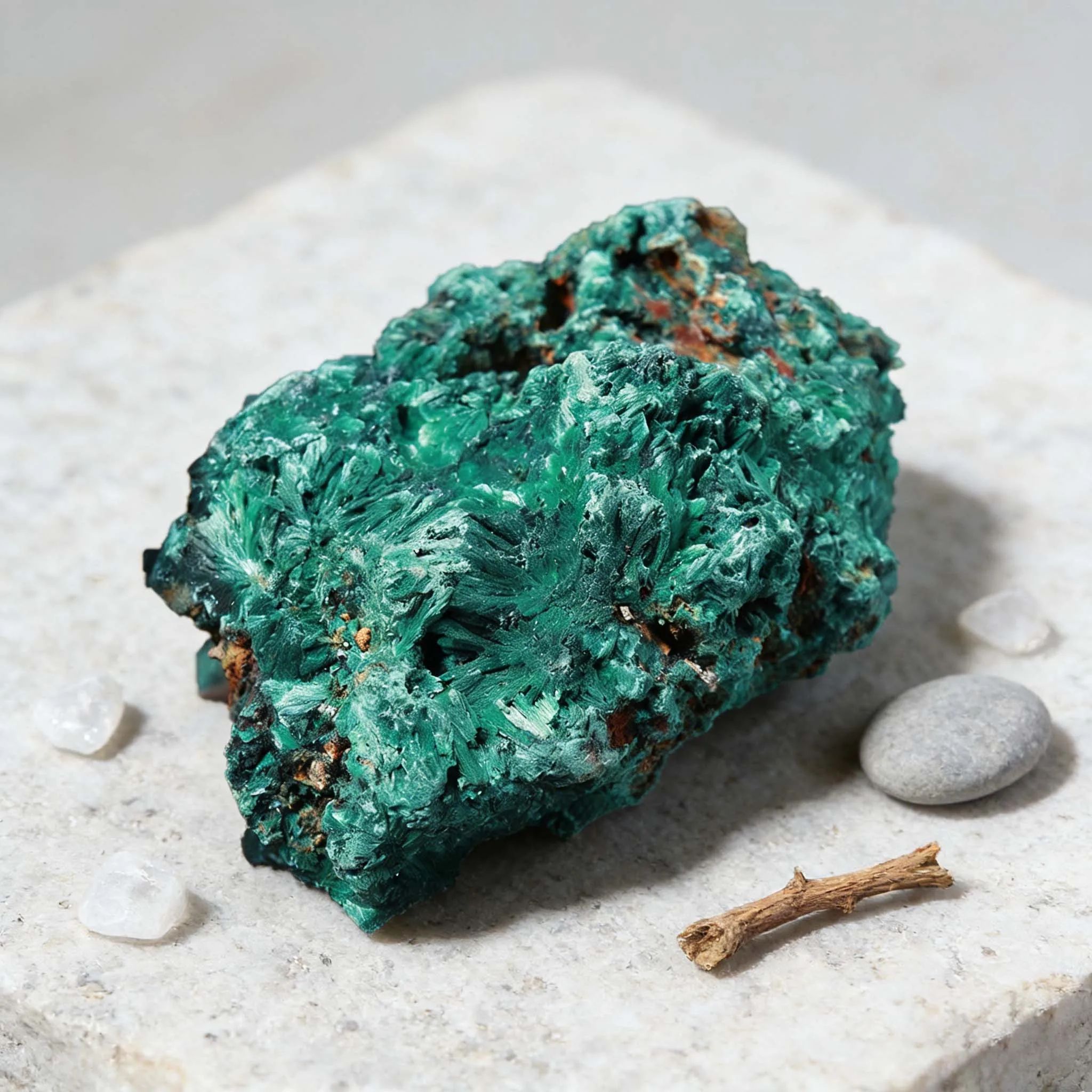 Deep Green Raw Malachite Crystal – Natural Healing Stone Decor & Gift