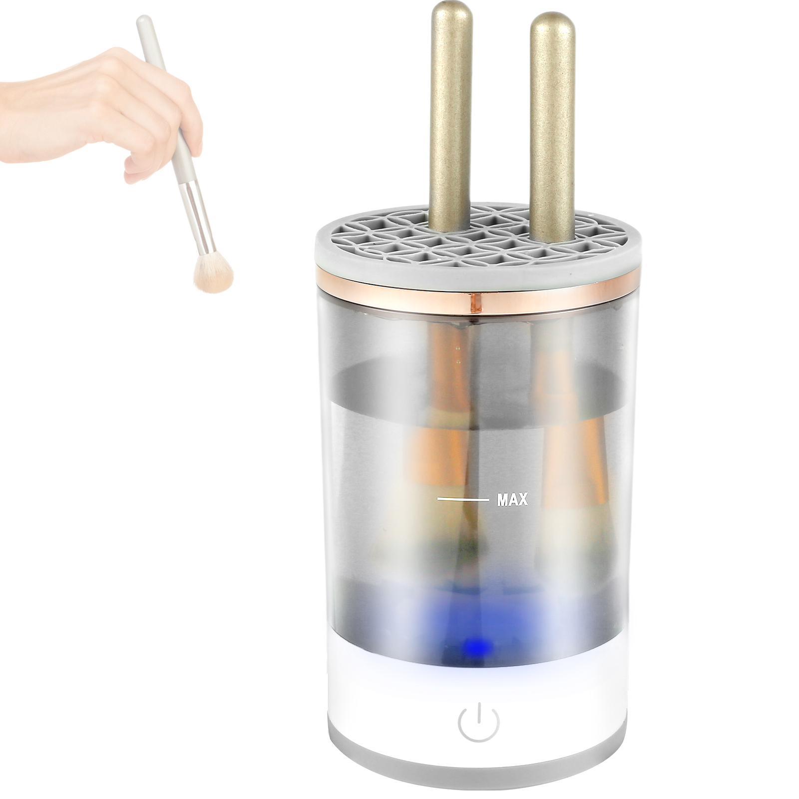 Portable 3-in-1 Electric Makeup Brush Cleaner Machine, USB Powered for Deep Cleaning and Fast Drying