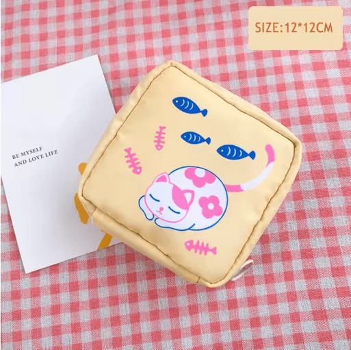 Portable Sanitary Pads Bag Mini Waterproof Travel Makeup and Cosmetic Organizer
