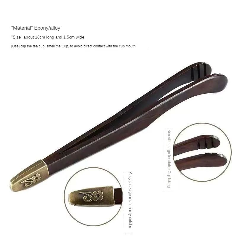 Sandalwood Non Slip Tea Cup Clip Tweezer