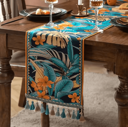 Farmhouse Lemon Table Runner Farmhouse Floral Kitchen & Dining Table Decor