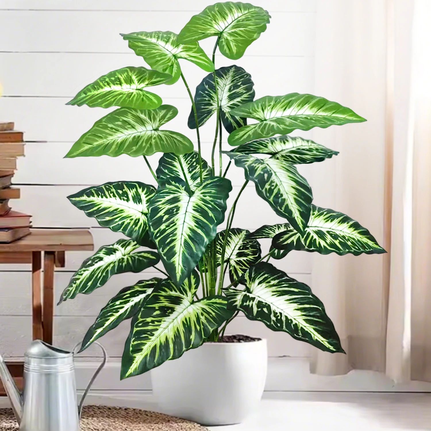 Tall Artificial Calla Lily & Tropical Leaf Plant – Realistic Faux Flower Decor for Home & Event Styling