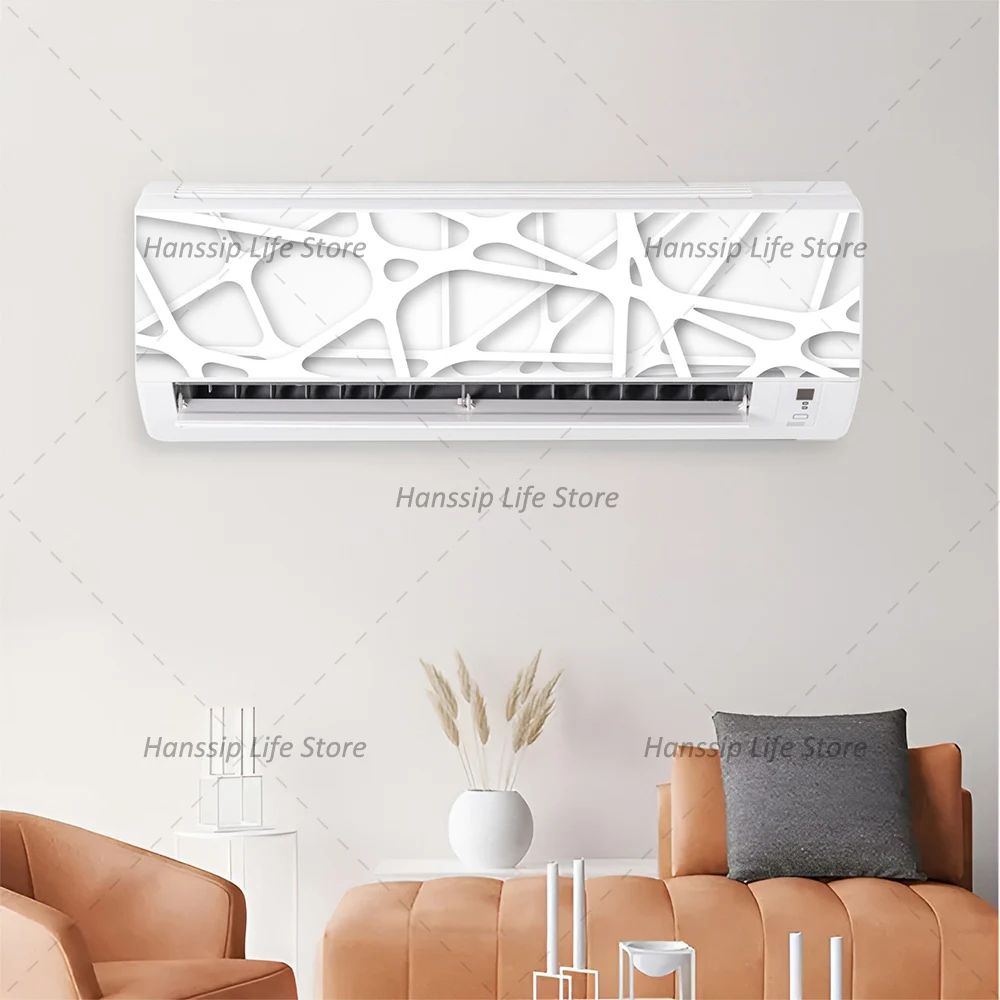 Modern 3D Geometric Air Conditioner Panel Sticker