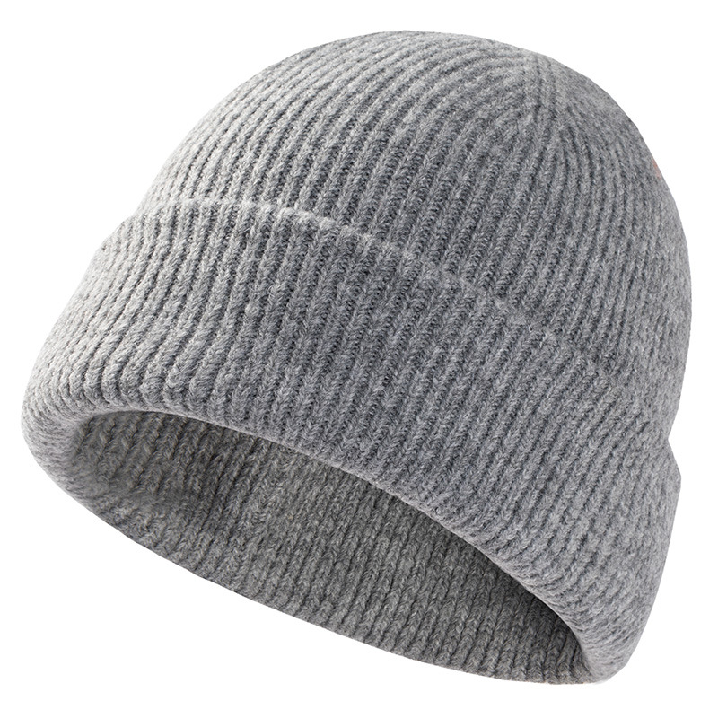 Winter Riding Watch Cap, Big Head Men Sport Slouchy, Cuffed Plain Beanie Hat, Knit Skull Cap Dad Warm, Stocking Hats