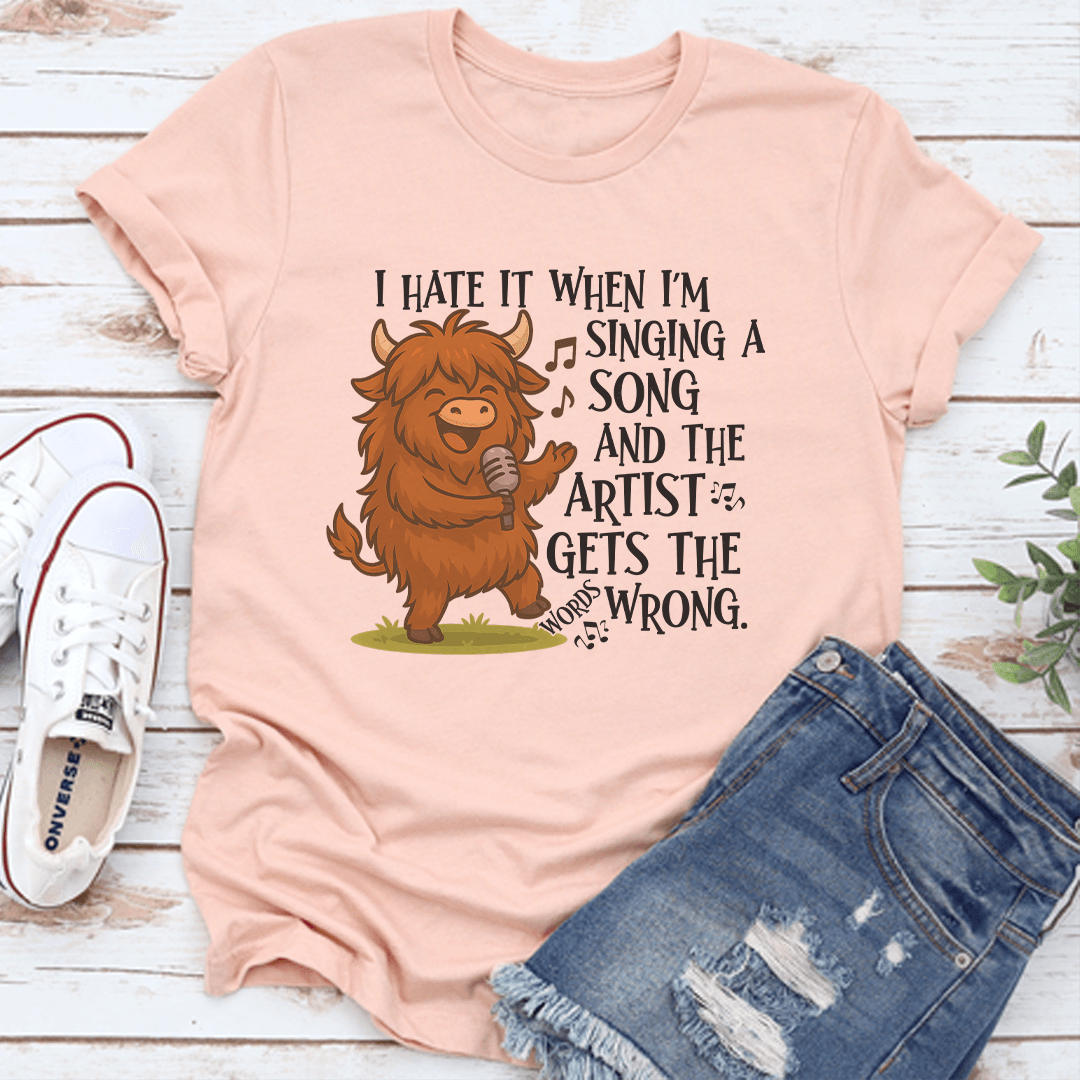 I Hate It When I'm Singing A Song And The Artist Gets The Wrong Tee