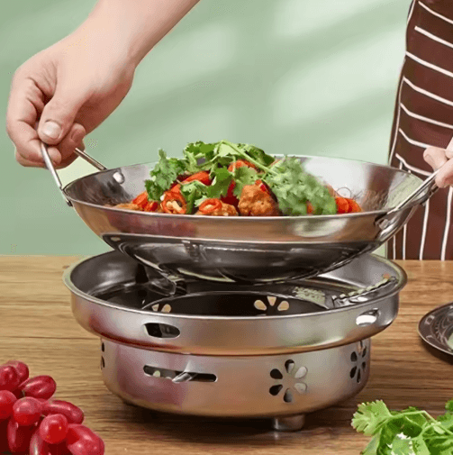 11-Inch Stainless Steel Honeycomb Non-Stick Skillet with Handle